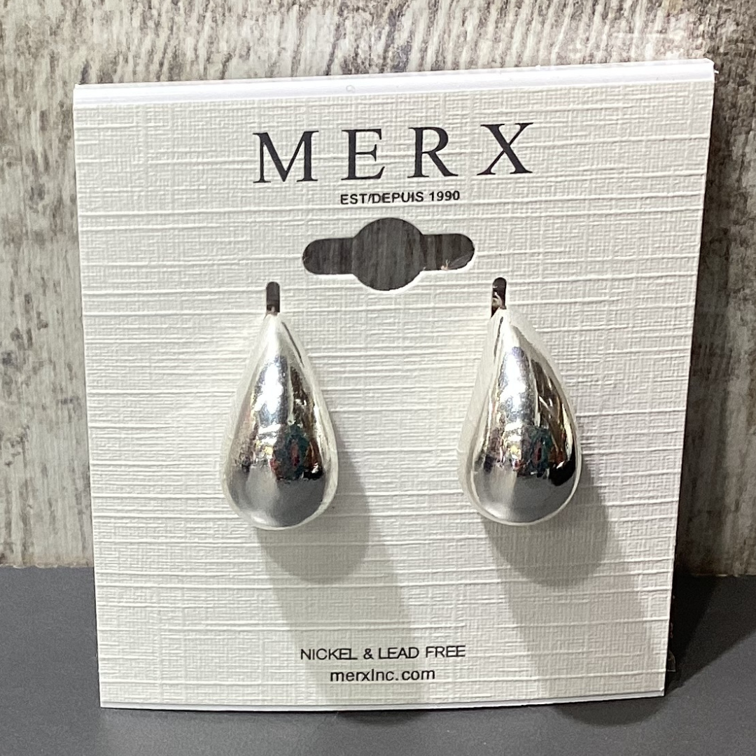 BOUCLES D’OREILLES MERX ARGENT GOUTTE D'EAU