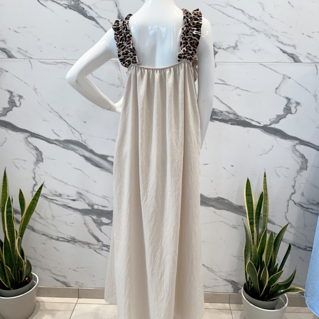 ROBE À BRETELLES LÉOPARD