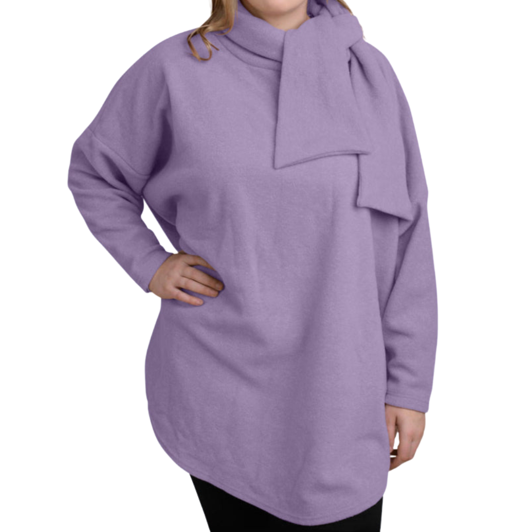 PONCHO POLAR LILAS