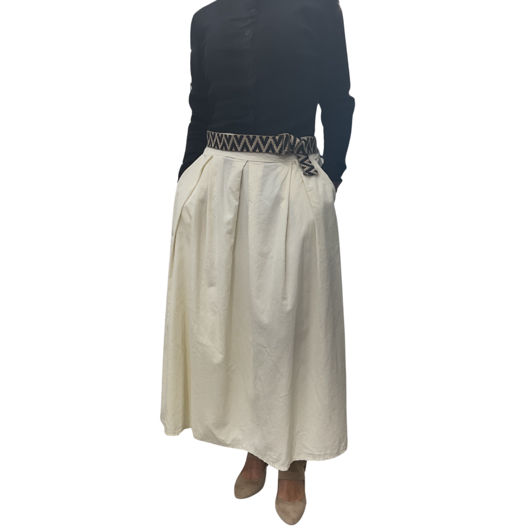 JUPE CORDUROY VANILLE