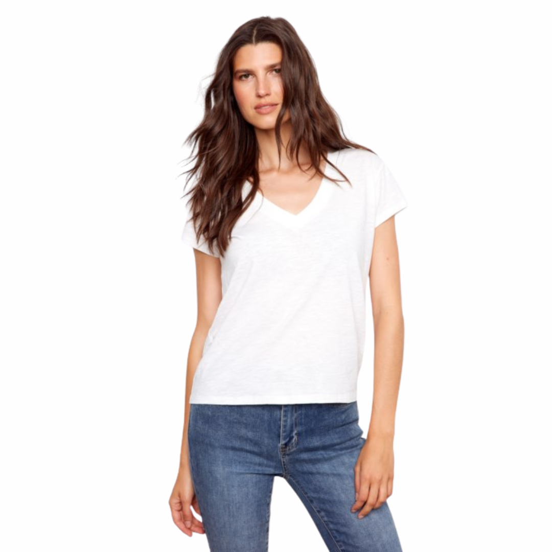 T-SHIRT BLANC-CHARLIE B