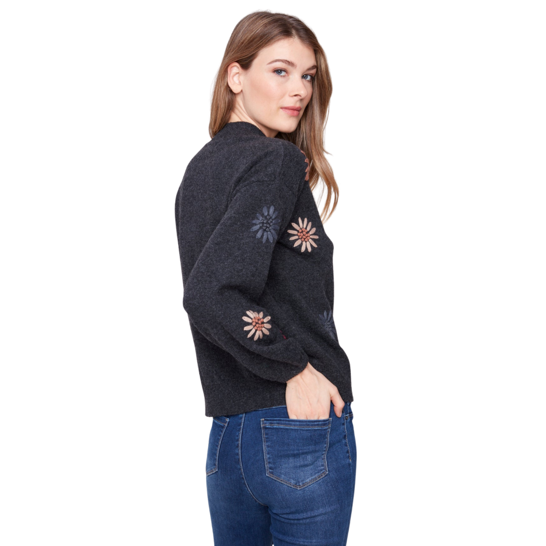 CHANDAIL A BRODERIE FLORALE-CHARLIE B