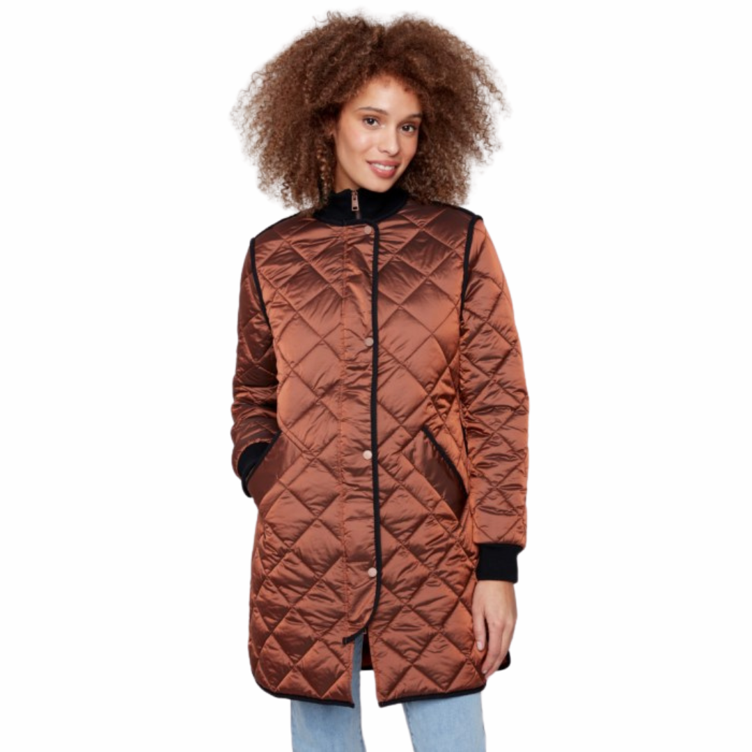 MANTEAU MATELASSÉE SÉPIA-CHARLIE B