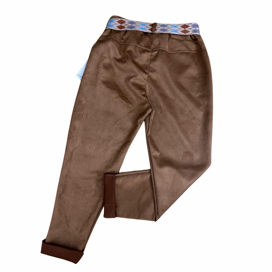 PANTALON CAMEL SUÉDINE