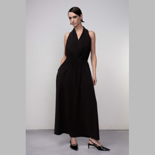 ROBE HAAKO À TAILLE CORDON