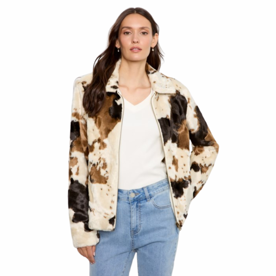 VESTE EN FAUSSE FOURRURE-CHARLIE B