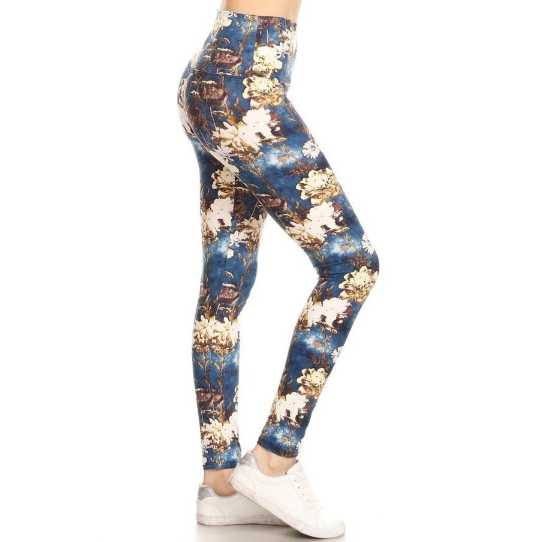 LEGGINGS YOGA DAISY BLEU